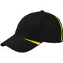 Casquette logotée sport 6 panneaux Au choixnoir/doré