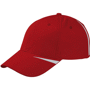 Casquette logotée sport 6 panneaux Au choixrouge/blanc