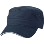 Casquette militaire avec visière sandwich Bleubleu marine/blanc