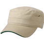 Casquette militaire avec visière sandwich Vertbeige/vert foncé
