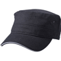 Casquette militaire avec visière sandwich Noirnoir/gris foncé