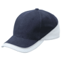 Casquette personnalisée 6 panneaux Bleubleu marine/blanc/gr