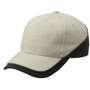 Casquette personnalisée 6 panneaux Noirbeige/noir/gris fonc