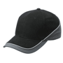 Casquette personnalisée 6 panneaux Noirnoir/gris foncé/gris