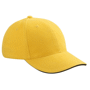 Casquette personnalisée Standard avec visière sand Au choixjaune doré/bleu mari