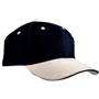 Casquette personnalisée Standard avec visière sand Noirnoir/beige