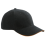 Casquette personnalisée Standard avec visière sand Au choixnoir/orange
