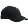 Casquette personnalisée Standard avec visière sand Noirnoir/vert citron