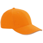 Casquette personnalisée Standard avec visière sand Au choixorange/blanc
