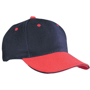 Casquette personnalisée Standard avec visière sand Bleubleu marine/rouge/bl