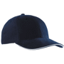 Casquette personnalisée Standard avec visière sand Au choixbleu marine/blanc