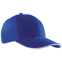 Casquette personnalisée Standard avec visière sand Bleubleu royal/blanc