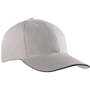 Casquette personnalisée Standard avec visière sand Au choixgris clair/noir