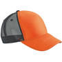 Casquette personnalisée trucker 5 panneaux Orangeorange/noir