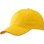 Casquette promo avec visière sandwich Au choixjaune doré/rouge