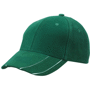 Casquette promotionnelle 6 Panneaux Au choixvert foncé/blanc