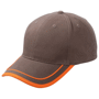 Casquette publicitaire 6 Panneaux Au choixmarron/orange