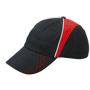 Casquette publicitaire bicolor 6 panneaux Au choixnoir/rouge/blanc