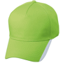 Casquette publicitaire décorée 5 panneaux Vertvert kiwi/blanc
