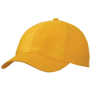 Casquette publicitaire Standard 6 Panneaux Au choixjaune doré