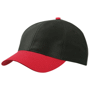Casquette publicitaire Standard 6 Panneaux Au choixnoir/rouge