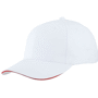 Casquette publicitaire standard avec visière sandw Au choixblanc/rouge