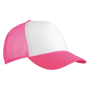 Casquette publicitaire Trucker 5 Panneaux Blancblanc/rose fluo