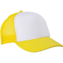 Casquette publicitaire Trucker 5 Panneaux Blancblanc/jaune soleil