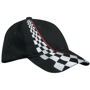 Casquette Racing 6 Panneaux Noirnoir