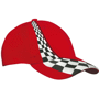 Casquette Racing 6 Panneaux Rougerouge