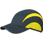 Casquette sport 3 panneaux Grisgris acier/jaune cit