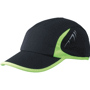 Casquette sport 4 panneaux Au choixnoir/jaune fluo