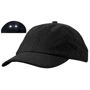 Casquette standard 6 panneaux aérée Noirnoir