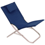 Chaise de jardin Noir en Polyester Bleubleu marine