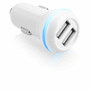Chargeur de voiture à double entrée usb avec annea Blancblanc