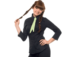 Chemise de service manches 3/4 femme