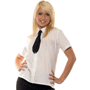 Chemise de service manches courtes femme Blancblanc