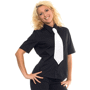 Chemise de service manches courtes femme Noirnoir