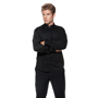 Chemise homme manches longues col mao Noirnoir