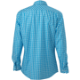 Chemise manches longues à carreaux homme Au choixturquoise/blanc
