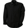 Chemise manches longues unie homme légère Noirnoir