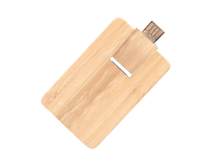 Clé USB carte de crédit en bambou