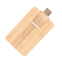 Clé USB carte de crédit en bambou Au choixbrun clair