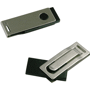 Clé usb twist clip publicitaire Au choixnoir/argenté