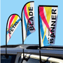 Clip-on car wing window flag custom Au choixcouleurs pantone