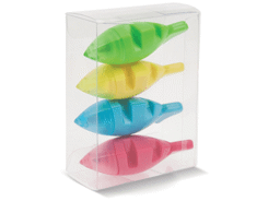 Coffret 4 surligneurs poisson