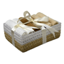 Coffret - 6 essuie-mains dans un panier Au choixbeige