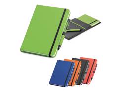 Coffret stylo à bille et bloc-notes coloré