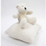 Coussin et peluche Teddy ours Blancblanc