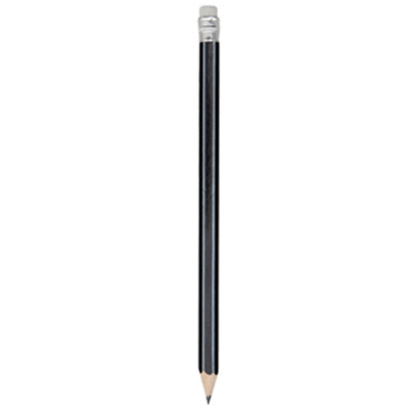 Crayon à papier noir/blanc en bois publicitaire personnalisé